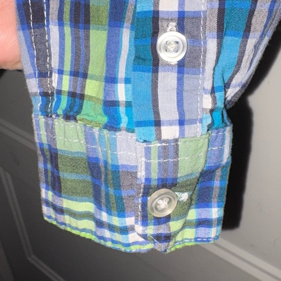 Multicolor Plaid Casual Shirt by Children’s Place Size 10-12y Large - Picture 6 of 7